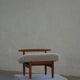 Eivind A. Johansen, oak footrest with light lambswool padding for FDB Møbler