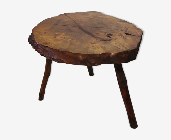Table d'appoint souche d'arbre brutaliste