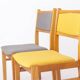 Set of 4 Vintage German Dining Chairs, Beechwood & Multicolor Upholstery