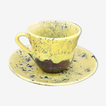 Tasse et sous-tasse en céramique Morvan