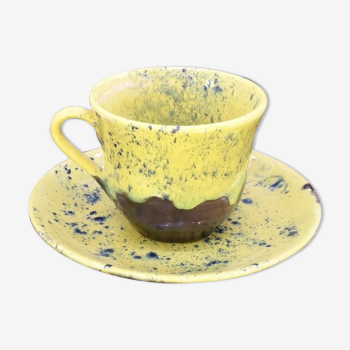 Morvan ceramic cup and undercup