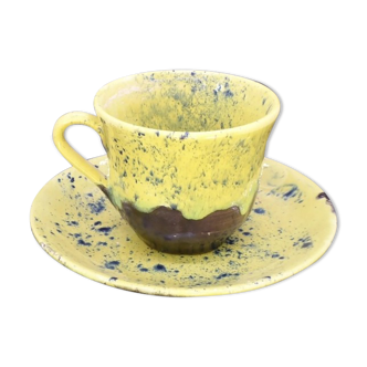 Morvan ceramic cup and undercup