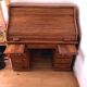 American desk with curtain and secretary