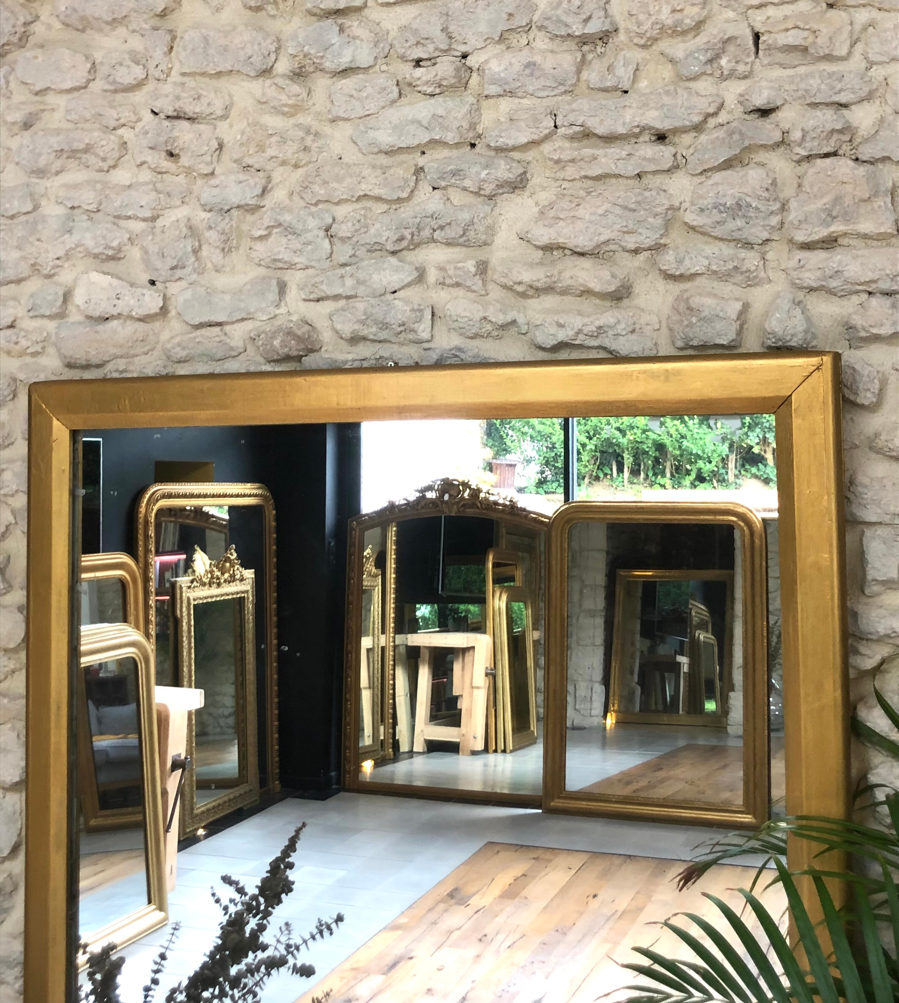 Antique mirror, mercury ice 174,5cm/111cm