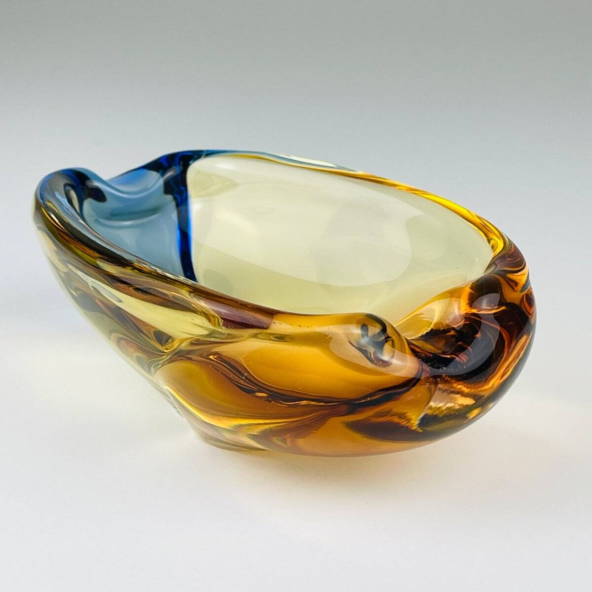 Bohemian Romana Ashtray by Hana Machovska for Mstisov Glassworks, 1960s