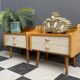 Set of 2 1960s bedside tables