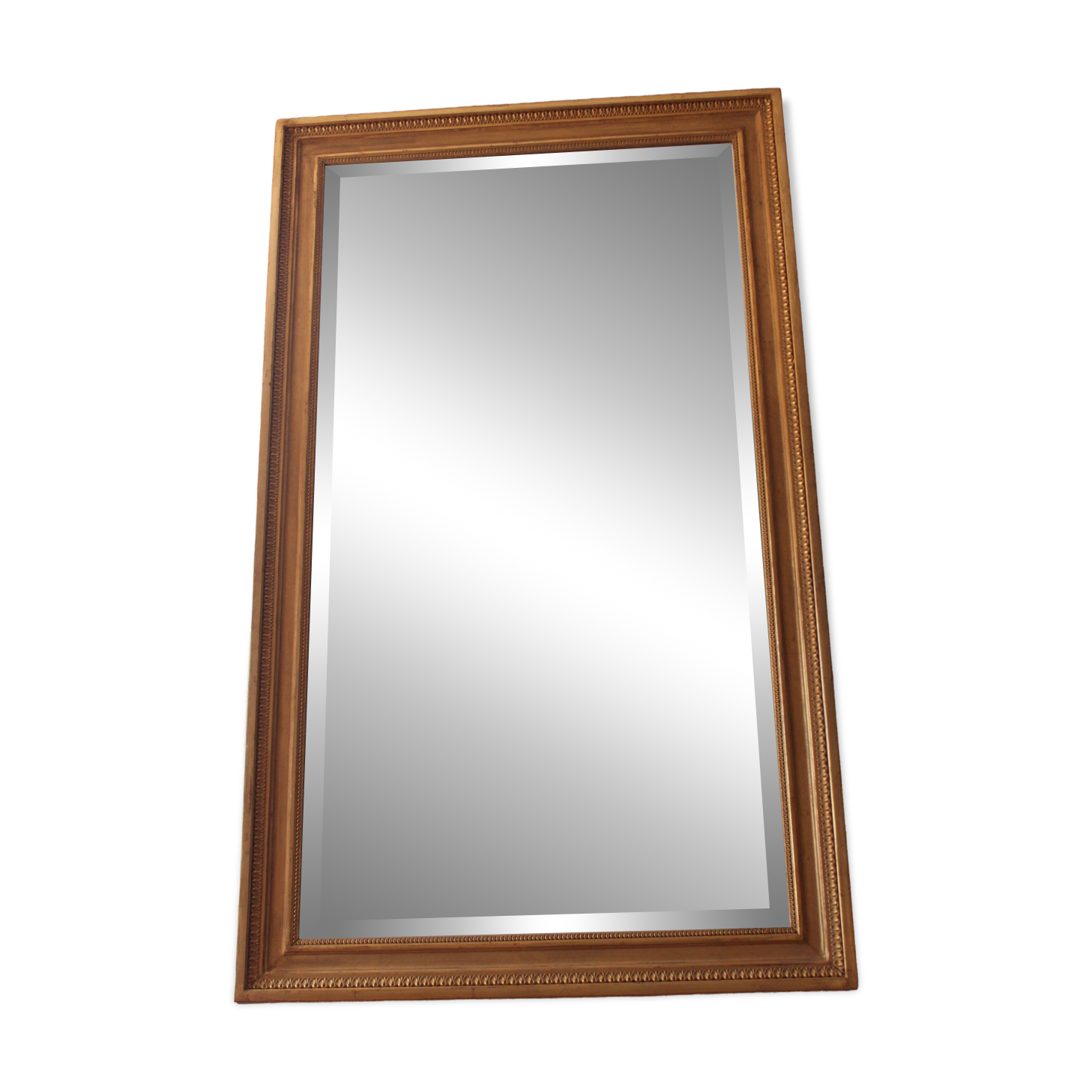 Large bevelled gold mirror