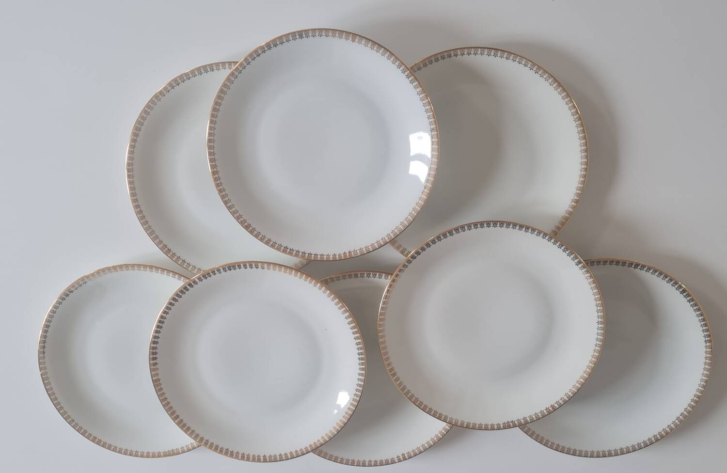 Set of 8 Limoges porcelain plates