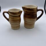 Set of two pitchers in sandstone moulin des loups