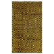 Hand-Knotted Checkered Tulu Rug. 100% Wool. Brown & Mustard Yellow Carpet. Custom Options Available