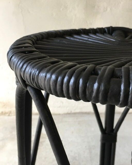 Vintage rattan stool