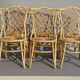 Set of 6 bamboo and rattan chairs