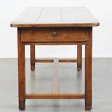 Table à manger française ancienne à 3 tiroirs de la fin du XVIIIe siècle