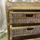 Dresser 5 rattan drawers - 70s