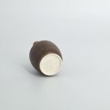 Small Mid-Century Scandinavian Modern Collectible Brown Stoneware Vase by Gunnar Borg, Set of 4