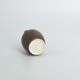 Set of 4 Scandinavian collectible vases in brown stoneware by Gunnar Borg.