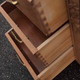 Low art deco sideboard in raw oak wood