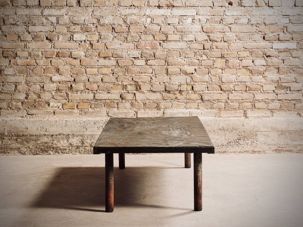 Large rectangular end wood coffee table