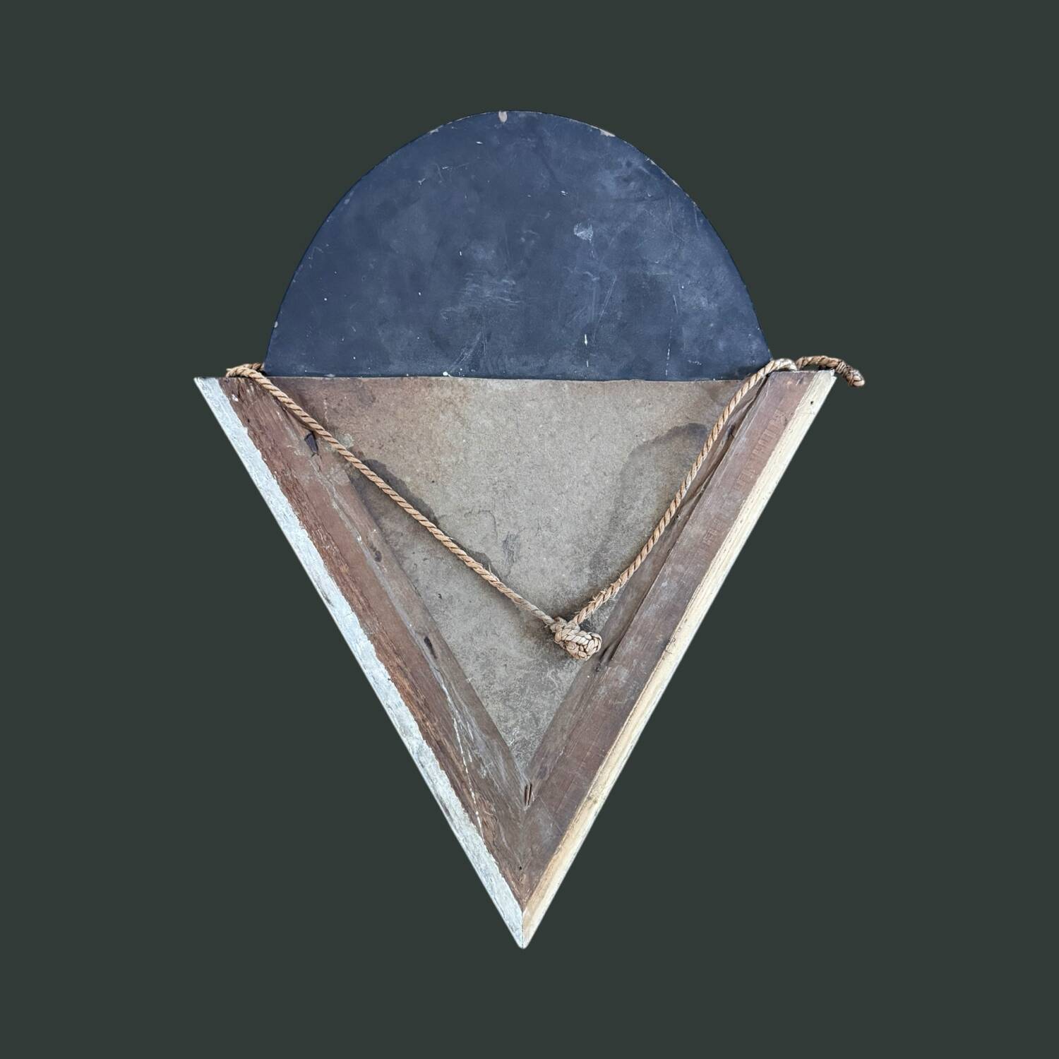 Miroir mural Art Déco demi-lune