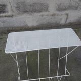 Vintage magazine holder in perforated metal