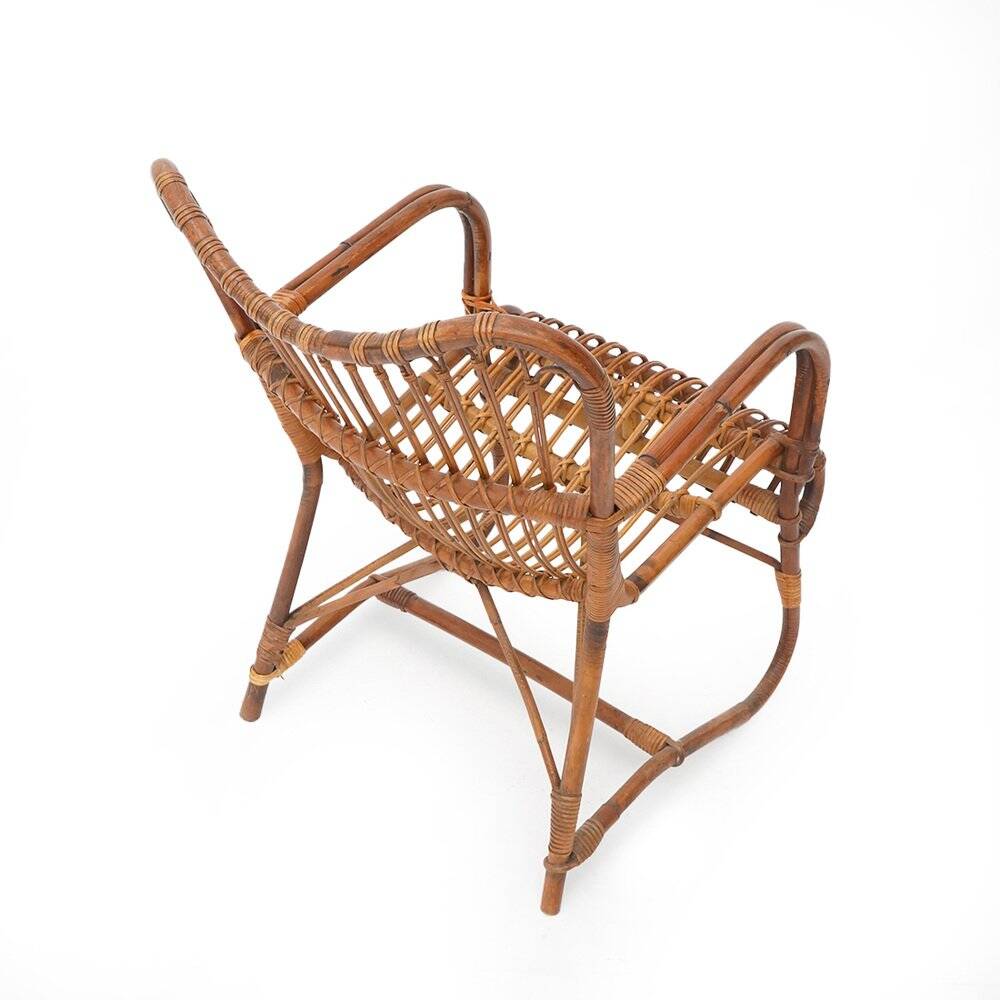 Rattan armchair, 1950s
