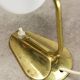 Mid-Century Italian Brass and Opaline Table Lamp