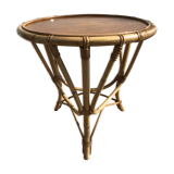 Rattan coffee table 70s