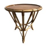 Table basse en rotin années 70