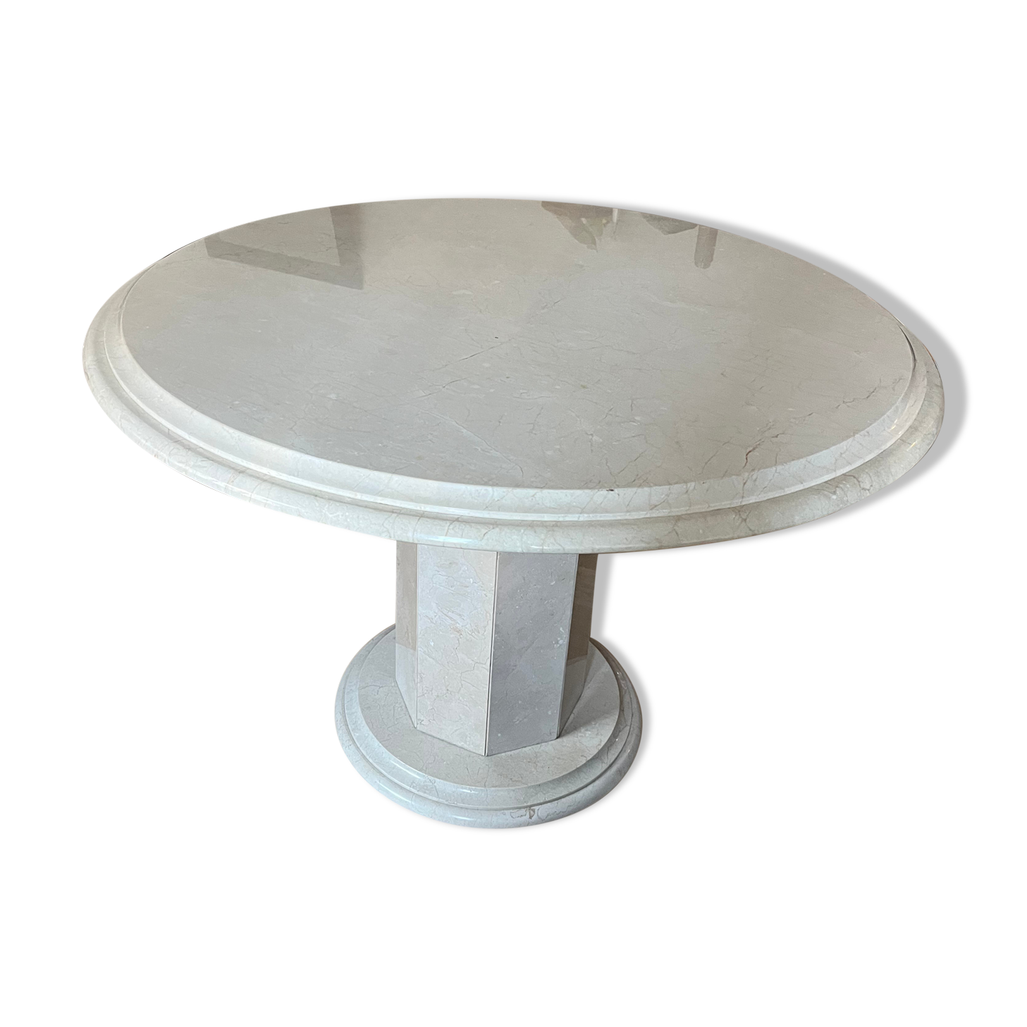 Travertine dining table