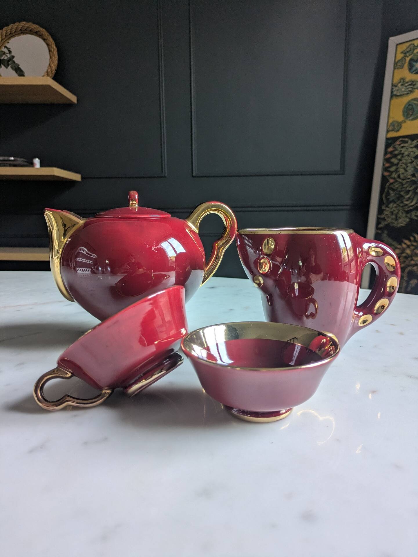 Service à thé, café de la marque Magdalith, années 50-60