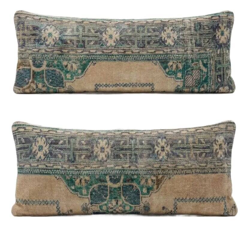 Set of 2 vintage Turkish cushion covers 41x119 cm