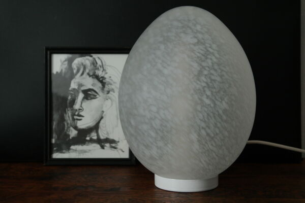 Lampe oeuf de Vianne en verre vintage