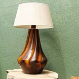 Vintage ceramic lamp, twisted base