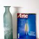 Teal Scavo Glass Bottle Vase attr. to Gino Cenedese, Italy