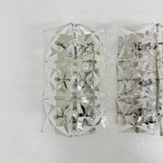 Set of 3 mid-century large crystal sconce by Kinkeldey, Germany, 1970s