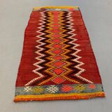 Vintage Turkish Mini Kilim 97x50 cm wool small Kelim Runner, shabby Chic