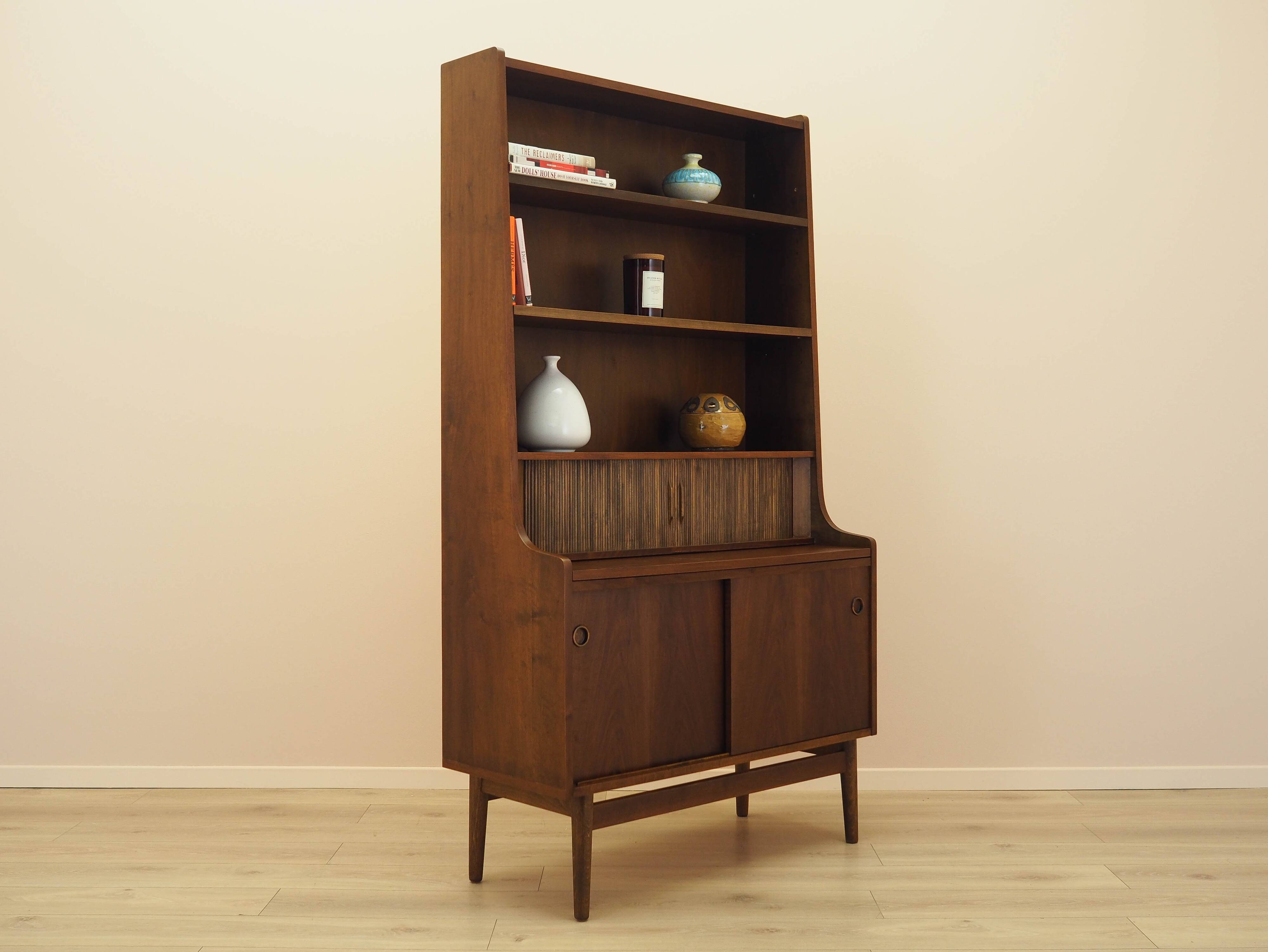 Walnut bookcase, Danish design, 1970s, designer: Johannes Sorth