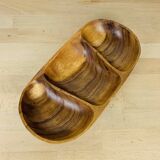 Teak pocket tray, aperitif dish, Scandinavian