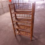 Vintage folding bamboo shelf