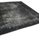 Hand-knotted oriental overdyed 312 cm x 356 cm black wool carpet