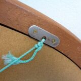 Large Danish Oval 501 Mirror in Teak by Aksel Kjersgaard, 1960s