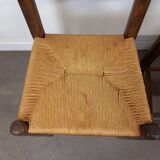 Straw brutalist chairs, set of 4