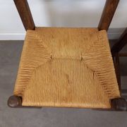 Straw brutalist chairs, set of 4