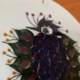 Mid-Century Danish wall plate with Crazy Bird design by Beth Breyen for Royal Copenhagen.