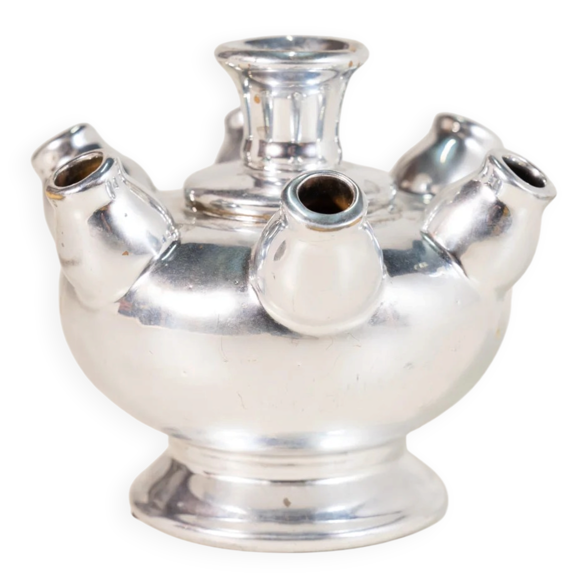 CHROME TULIP VASE