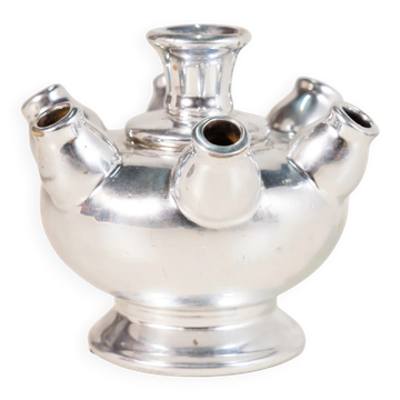 CHROME TULIP VASE