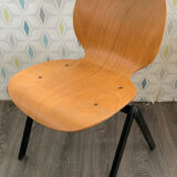 Curved wooden chair