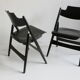 Wooden folding chairs SE18 by Egon Eiermann for Wilde & Spieth, Germany 1952.
