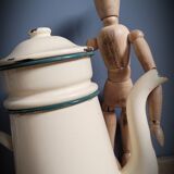 Green beige enamelled coffee maker 28