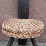 Handmade wickerwork chair from the 60s and 70s